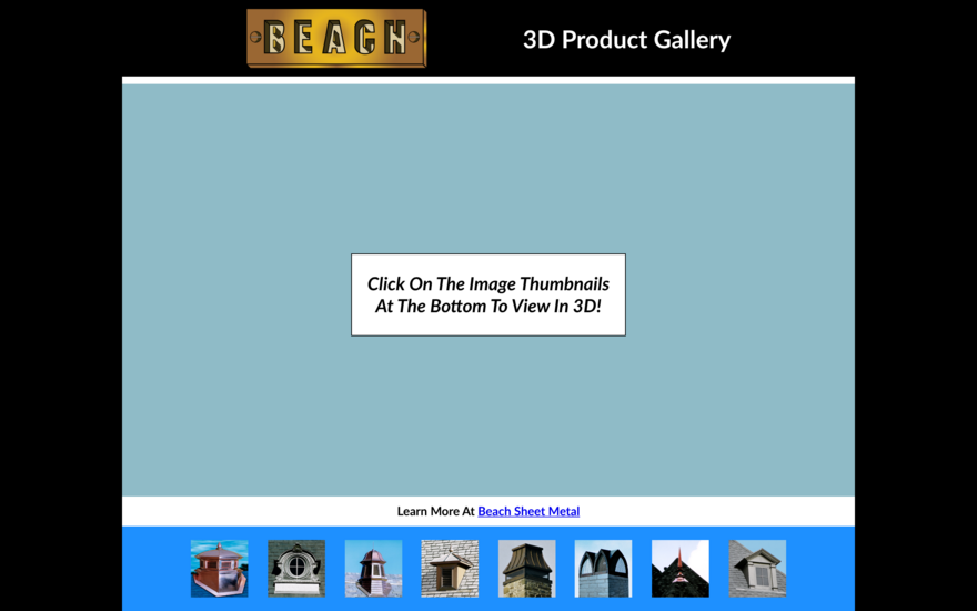 Screenshot of an interactive 3D product gallery viewer